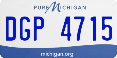 MI license plate DGP4715
