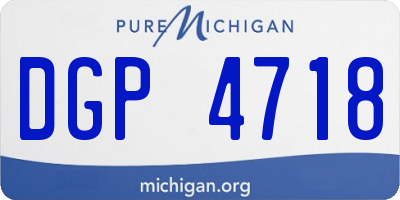 MI license plate DGP4718