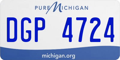 MI license plate DGP4724