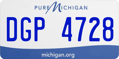 MI license plate DGP4728