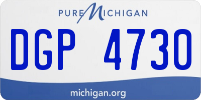 MI license plate DGP4730