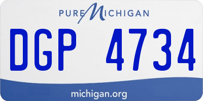 MI license plate DGP4734