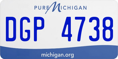 MI license plate DGP4738