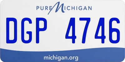 MI license plate DGP4746