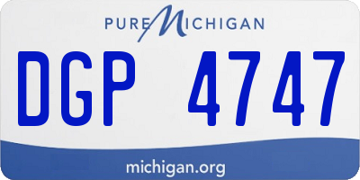 MI license plate DGP4747