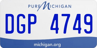 MI license plate DGP4749