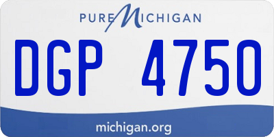 MI license plate DGP4750