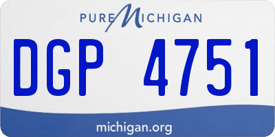 MI license plate DGP4751