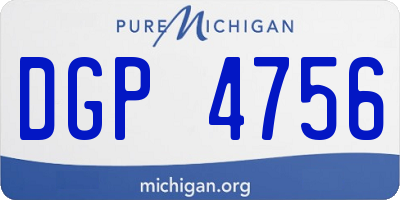 MI license plate DGP4756