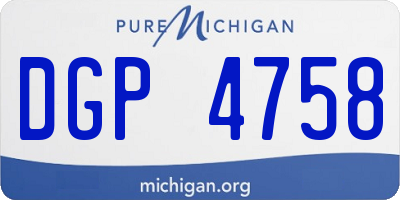MI license plate DGP4758
