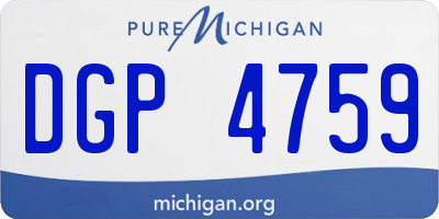 MI license plate DGP4759
