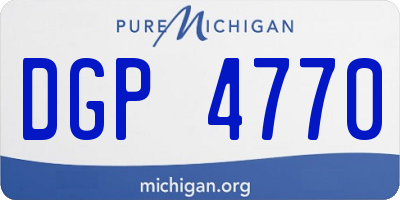 MI license plate DGP4770