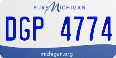 MI license plate DGP4774