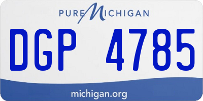 MI license plate DGP4785