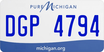 MI license plate DGP4794