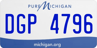 MI license plate DGP4796