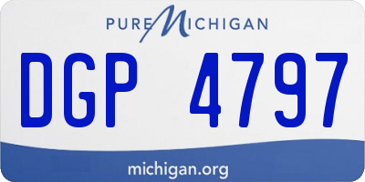 MI license plate DGP4797