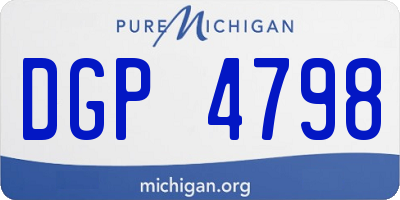 MI license plate DGP4798