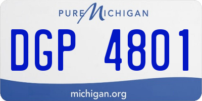 MI license plate DGP4801