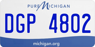 MI license plate DGP4802