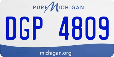 MI license plate DGP4809