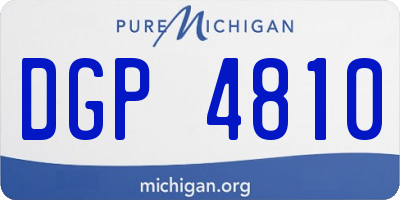 MI license plate DGP4810