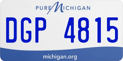 MI license plate DGP4815