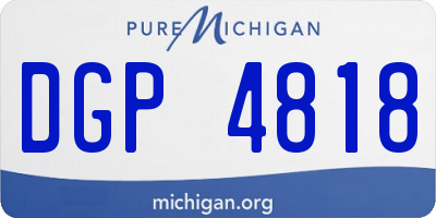MI license plate DGP4818