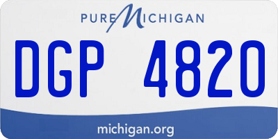 MI license plate DGP4820