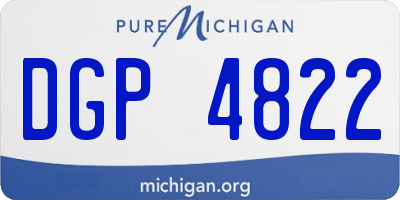 MI license plate DGP4822