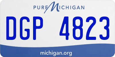 MI license plate DGP4823