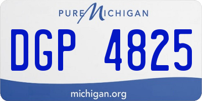 MI license plate DGP4825