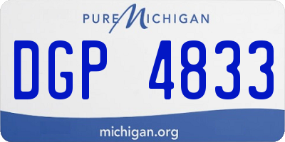 MI license plate DGP4833