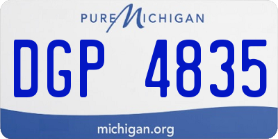 MI license plate DGP4835