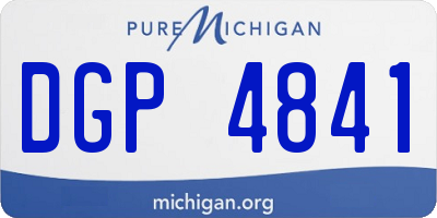 MI license plate DGP4841