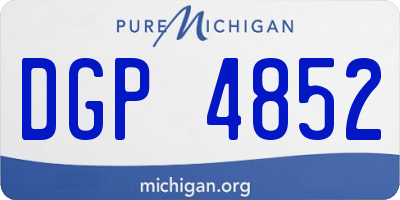 MI license plate DGP4852