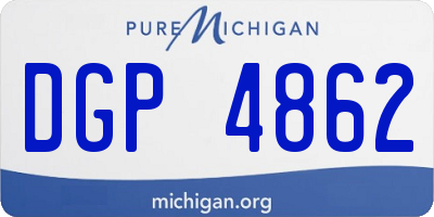 MI license plate DGP4862