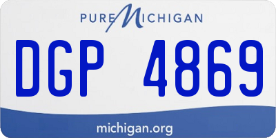 MI license plate DGP4869