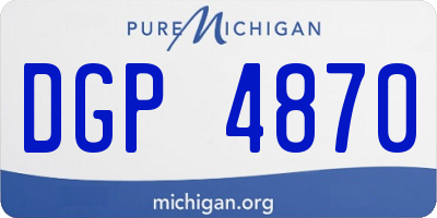 MI license plate DGP4870