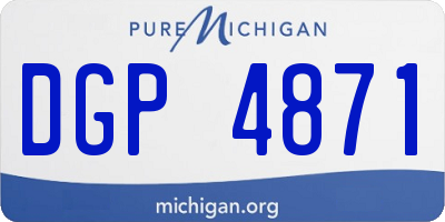 MI license plate DGP4871