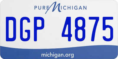 MI license plate DGP4875