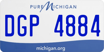 MI license plate DGP4884