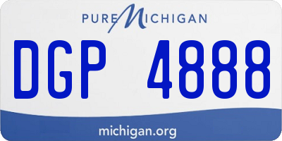 MI license plate DGP4888