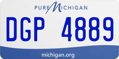MI license plate DGP4889