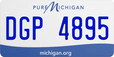 MI license plate DGP4895