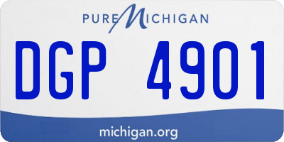 MI license plate DGP4901
