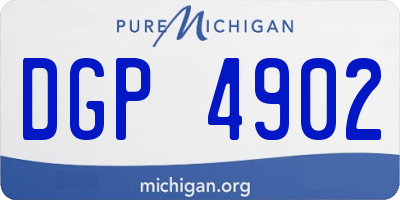 MI license plate DGP4902