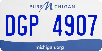 MI license plate DGP4907