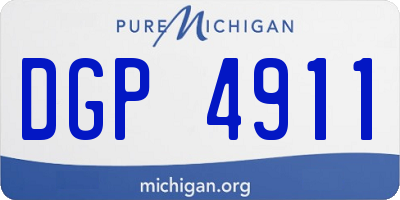 MI license plate DGP4911