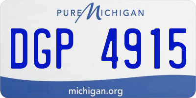 MI license plate DGP4915